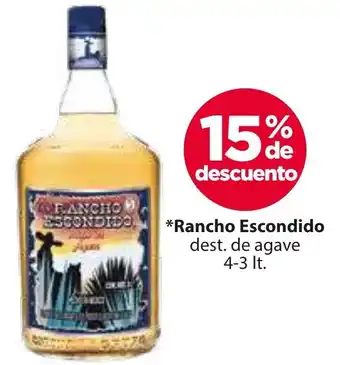 Zorro Rancho Escondido dest. de agave 4-3lt oferta