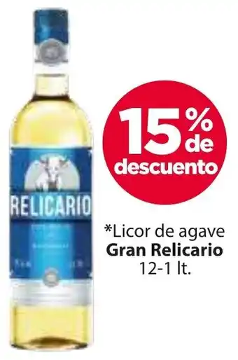 Zorro Licor de agave Gran Relicario 12-1 lt oferta