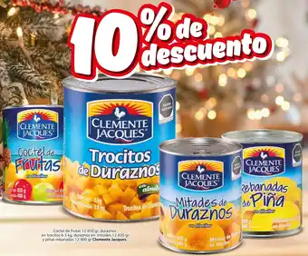 Zorro Clemente Jacques Coctel de frutas 12-850 gr, duraznos en trocitos 6-3 kg oferta