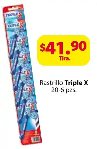 Zorro Rastrillo Triple X 20-6 pzs oferta