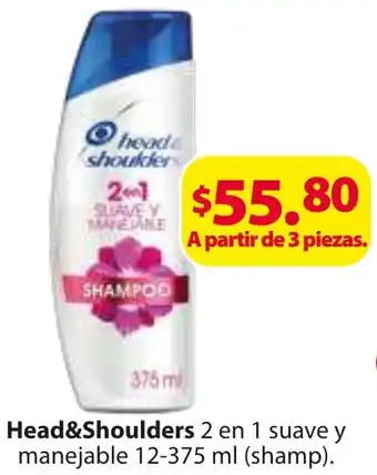 Head&Shoulders 2 en 1 suave y manejable 12-375 ml