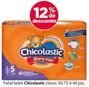 Pañal bebé Chicolastic classic XG T5 4-40 pzs