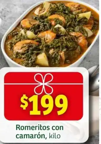 Soriana Mercado Romeritos con camarón oferta