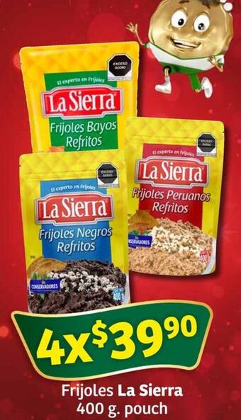 Soriana Mercado Frijoles La Sierra 400g pouch oferta