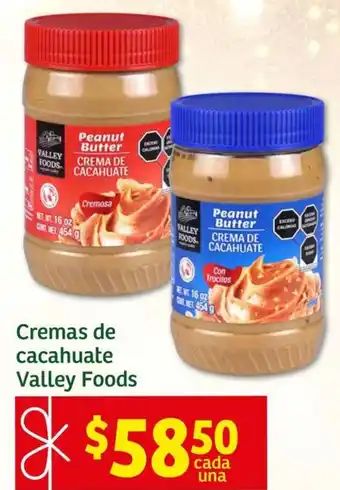 Soriana Mercado Cremas de cacahuate Valley Foods oferta