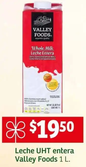 Leche UHT entera Valley Foods 1L