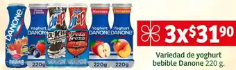Variedad de yoghurt bebible Danone 3x220g
