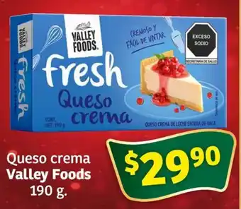 Soriana Mercado Queso crema Valley Foods 190g oferta