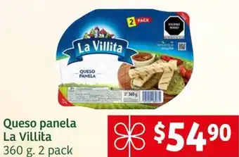 Soriana Mercado Queso panela La Villita 360 g 2 pack oferta