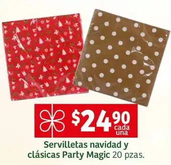 Soriana Mercado Servilletas navidad y clásicas Party Magic 20 pzas oferta