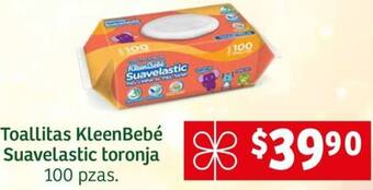 Soriana Mercado Toallitas KleenBebé Suavelastic toronja 100 pzas. oferta