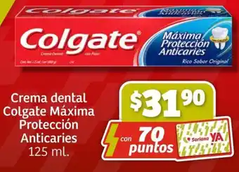 Soriana Mercado Crema dental Colgate Máxima Protección Anticaries 125ml oferta
