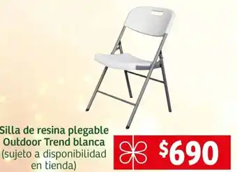 Soriana Mercado Silla de resina plegable Outdoor Trend blanca oferta