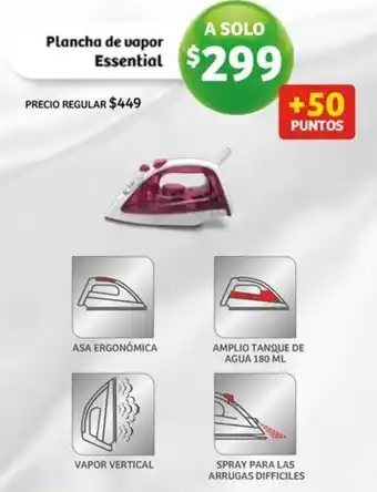 Soriana Mercado Plancha de vapor Essential oferta