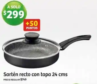 Soriana Mercado Sartén recto con tapa 24 cms oferta