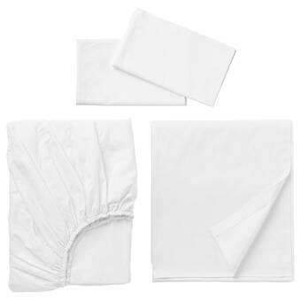 IKEA Dvala juego de sábanas, blanco, matrimonial oferta