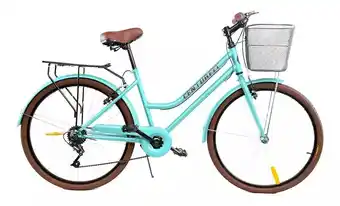 Mercado Libre Bicicleta urbana centurfit mkz-bicivintage r26 7v frenos v-brakes color menta con pie de apoyo oferta