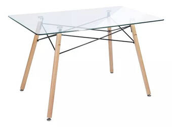 Mercado Libre Mesa mesa de comedor zappa cristal con 39f color de las patas nude oferta