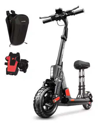 Mercado Libre Scooter eléctrico plegable 45km/h 3 vel 500w asiento c1 color negro oferta