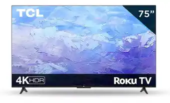 Mercado Libre Pantalla tcl 75'' 4k uhd hdr10 roku tv dolby digital oferta