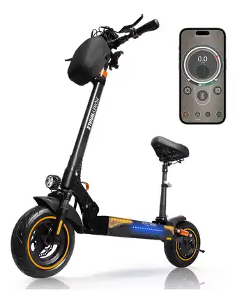 Mercado Libre Scooter eléctrico patín t4a 45km/h 600w honey whale plegable color negro oferta