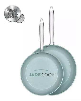 Mercado Libre Jade cook - juego de sartenes (20 y 24cm) - 2 piezas color acero oferta