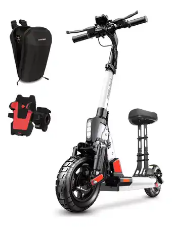 Mercado Libre Scooter eléctrico con asiento 45km/h 500w plegable c1 color blanco oferta