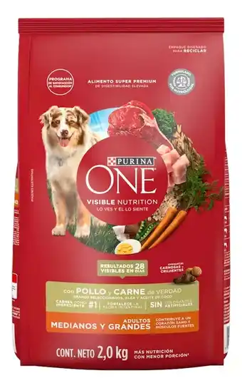 Mercado Libre Alimento perro adulto purina one medianos y grandes 2kg oferta