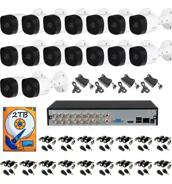 Mercado Libre Kit video vigilancia 16 camaras 1080p baluns dahua 2tb oferta
