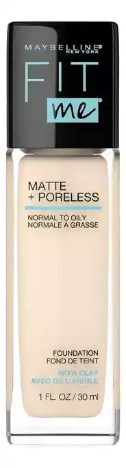 Base de maquillaje maybelline fit me fps 22 matte 30 ml tono 110 porcelain