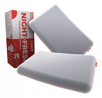 Mercado Libre Almohada memory foam 2pack estandar tela extra fresca atlas color gris oferta