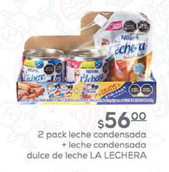Fresko 2 pack leche condensada + leche condensada dulce de leche LA LECHERA oferta