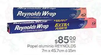 Papel aluminio REYNOLDS 7m x 45.7cm ó 15m
