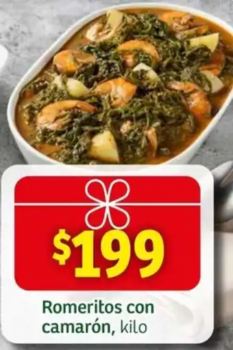Soriana Express Romeritos con camarón, kilo oferta