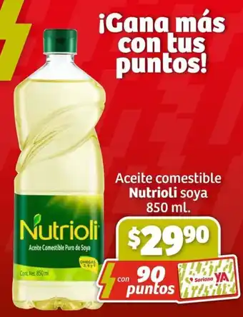 Soriana Express Aceite comestible Nutrioli soya 850 ml. oferta