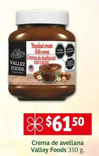 Crema de avellana Valley Foods 350 g.