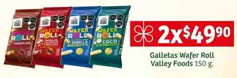 Soriana Express Galletas Wafer Roll Valley Foods 150 g. x 2 oferta