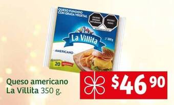Soriana Express Queso americano La Villita 350 g. oferta