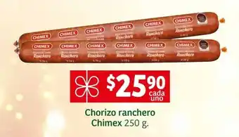 Chorizo ranchero Chimex 250 g.