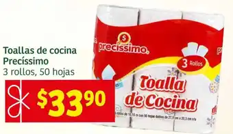 Soriana Express Toallas de cocina Precíssimo 3 rollos, 50 hojas oferta