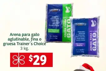 Soriana Express Arena para gato aglutinable, fina o gruesa Trainer's Choice 3 kg. oferta