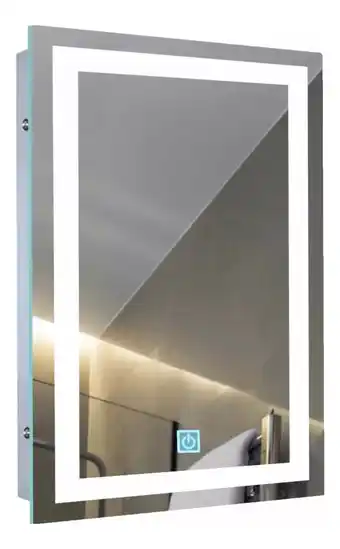 Mercado Libre Espejo cuadrado de pared goodwill 69830 con luz fría de 70cm x 50cm con 50cm de diámetro eléctrico 110v/220v oferta