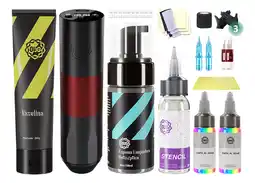 Kit máquina rotativa para tatuar inalámbrica ouo gt potente