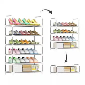Zapatera organizador de acero inoxidable capacidad 18 pares de zapatos 6 niveles