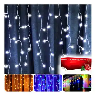 Mercado Libre Luces de navidad y decorativas dosyu dy-ice300l-csc 6m de largo 110v/120v - blanco frío con cable transparente oferta