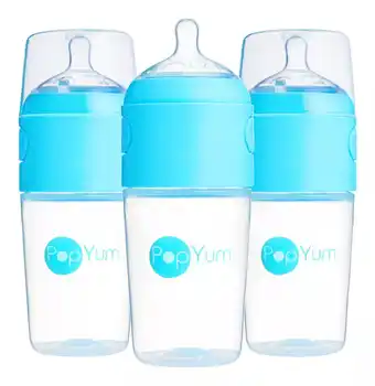 Mercado Libre Popyum biberón anticólico para mezclar fórmula 9oz/260ml 3pz nombre del diseño transparente color azul oferta