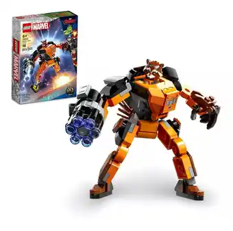 Mercado Libre Kit lego marvel armadura robótica de rocket 76243 98 piezas oferta