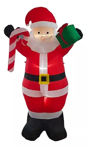 Inflable de navidad santa claus gigante con leds 2.4m