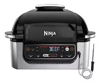 Mercado Libre Parrilla eléctrica con freidora de aire 5 en 1 asador ninja oferta