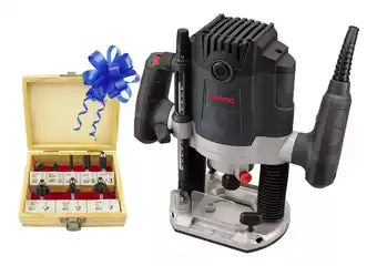 Router rebajadora de madera vel variable 1600w 1/2 y 1/4
